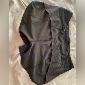 Women black Lululemon shorts